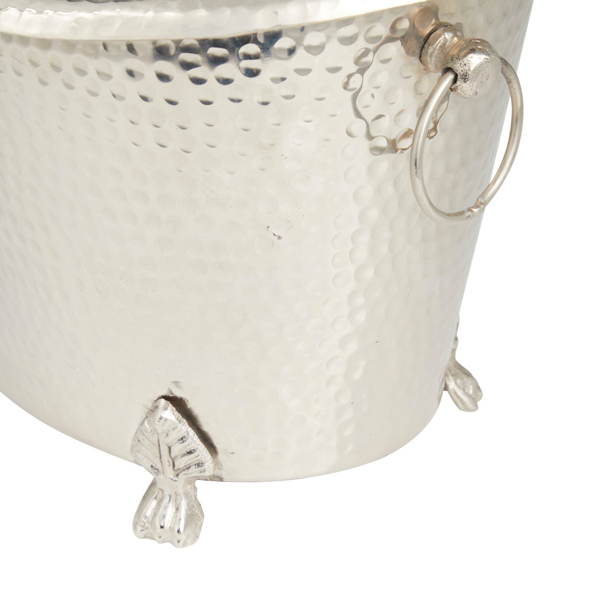 Silver Aluminum Traditional Wine Holder, 11" x 16" x 12"
